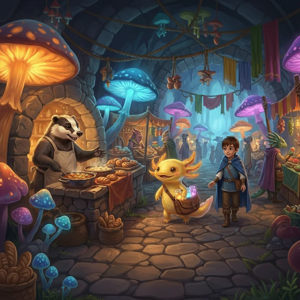 The Glowing Mushroom Market